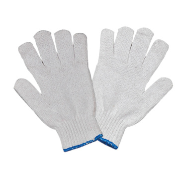 Basic White Cottom Knitting Working Glove