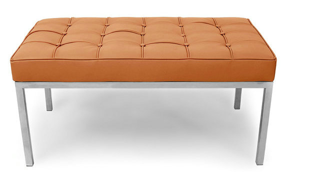 Florence Knoll Bench w połowie wieku nowoczesne skórzane krzesło