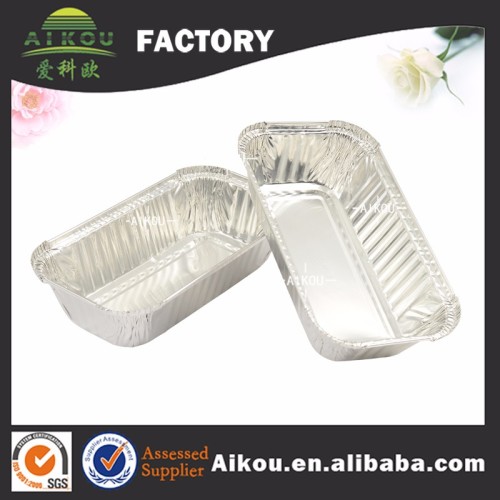 Wholesale colorful 520ml aluminum foil food container with foil cardboard lid