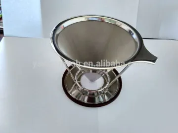 YS manufacturer reusable cone coffee filter dripper/stainless steel coffee dripper /pour over coffee filter