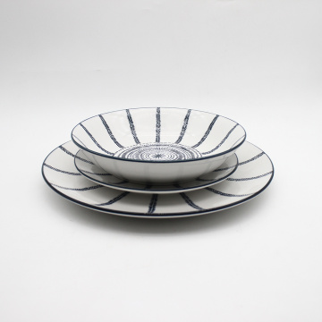 Pad Imprimée en céramique Table Vérification en porcelaine Ensemble de vaisselle