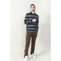 MEN'S YARN DYE STRIPE LONG SLEEVE POLO SHIRTS