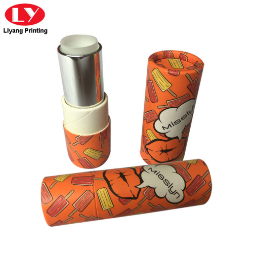 Custom Private Logo Cylinder Lipstick Paper Tube Empty