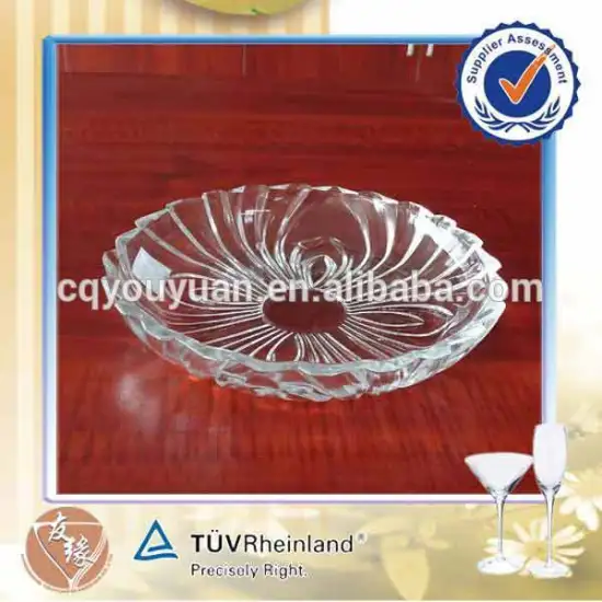 171mm x 31mm round glass eco friendly reusable plates