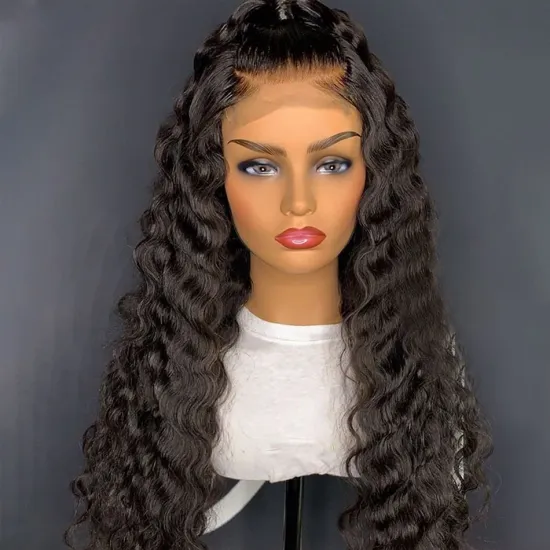 Yeswigs Hd Full Deep Wave Lace Closure Wig Raw Indian Virgin Natural Curly Human Hair Lace Front Wig Human Hair For Black Women