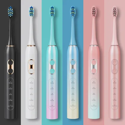2023 IPX7 Waterproof Smart Sonic Toothbrush Set with Travel Case