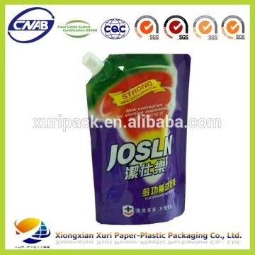 Stand up pouch with nozzle / Liquid plastic pouch spout bag