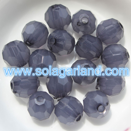 Perles à facettes rondes en acrylique translucide 4-20MM