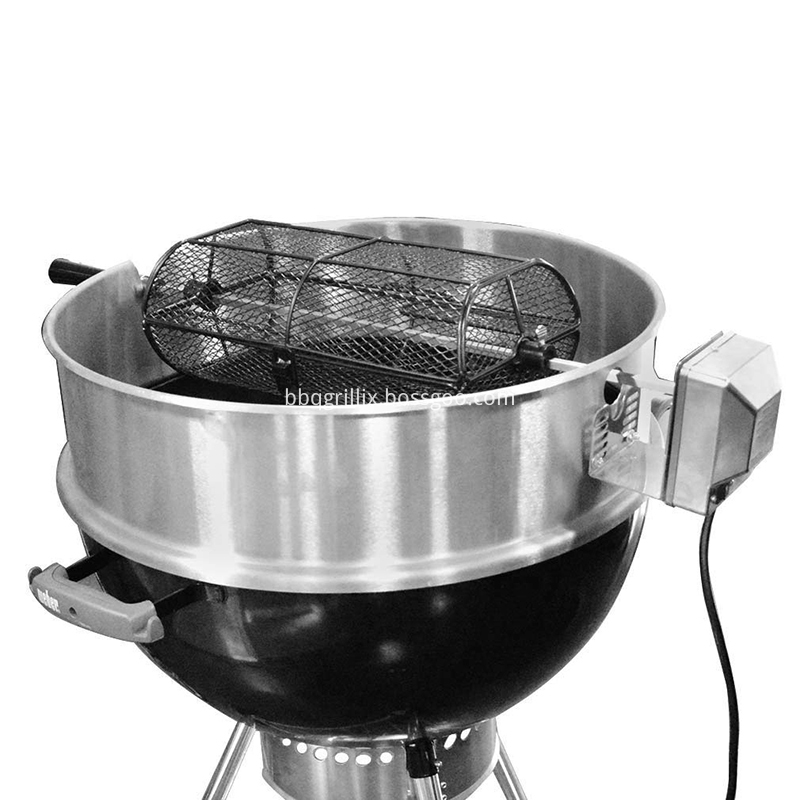 Universal Rotisserie Grill French Fries Basket On Kettle Grill
