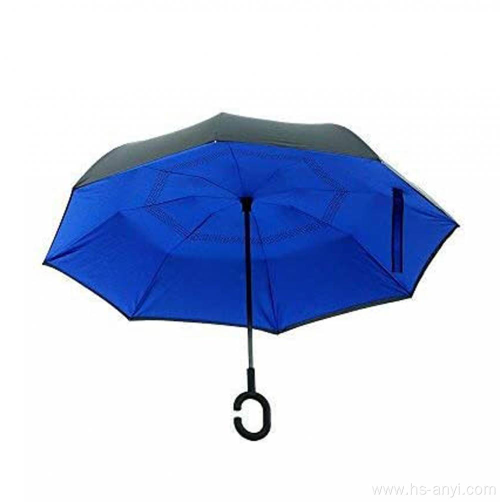 Retro beach umbrella blue