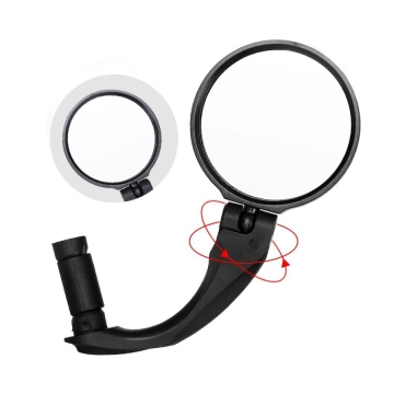 360 Degrees Adjustable Acrylic Bicycle Rearview Mirror - Universal Left and Right Installation