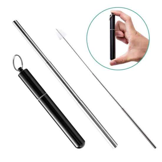 304 Stainless Steel Foldable Metal Straw