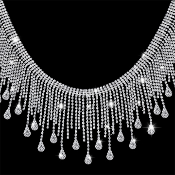 Wholesale Diamond Crystal Applique Teardrop Rhinestone Tassel Ribbon Fringe Trim and Chains
