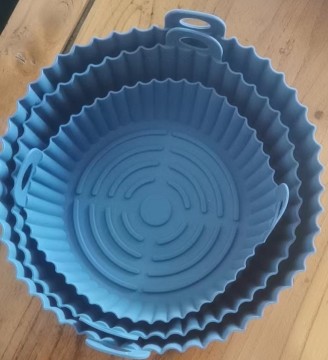 Silicone Round Air Fryer Liner and Mat Set - 8.5 inches, 105g