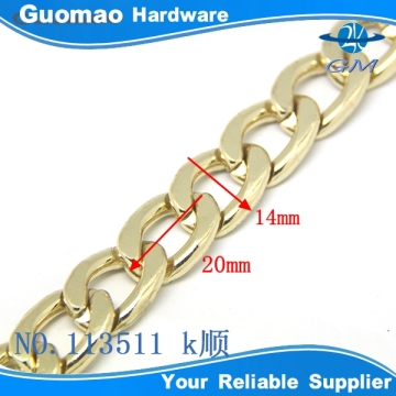 high quality oval shap faceted large size iron chains for handbags