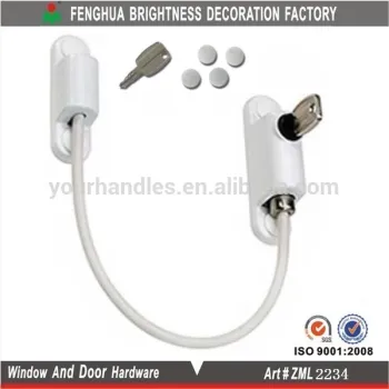 White child safety lock with key,window restrictor lock ZML2234