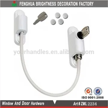 White child safety lock with key,window restrictor lock ZML2234