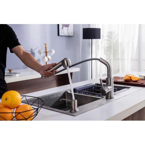 304 Stainless-Steel Brushed Pull Out Kitchen Sink Faucet