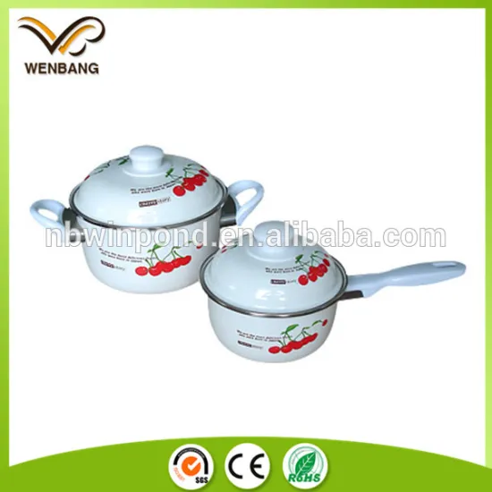 enamel soup pot set, new hot sale enamelware cooking pot