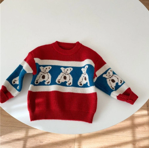 Cartoon Boy Sweater Girl Knitted Sweater Children Coat