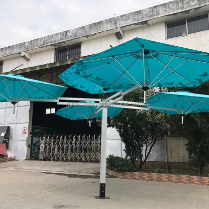 Customized Stylish 5-Head Patio Umbrella for Coffee Shops
