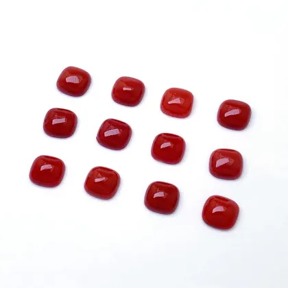 Natural South Red Agate Square Persimmon Gems