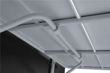 Balcony Railing Hanging Foldable Table with Slat Tabletop