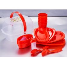 36pcs plastic picnic set for 6 persons