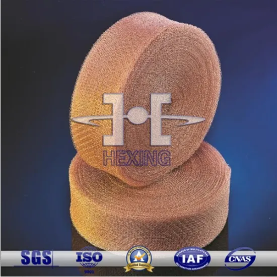 Cooper Knitting Wire Mesh For Gas And Steam Separation