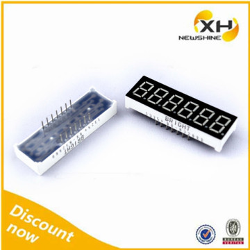 FND rouge bleu rouge 0,36 pouce 7 segment LED, 6 chiffres 7 segments.