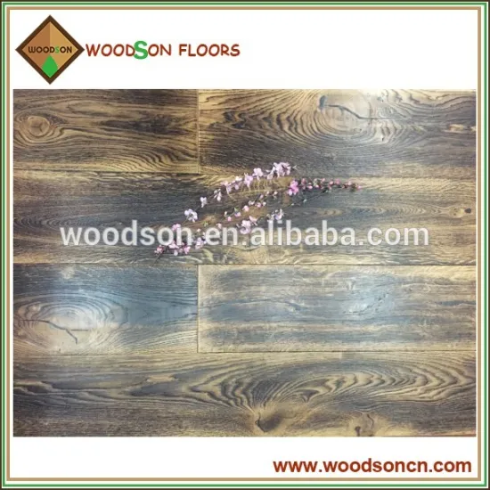 23 mm Thickness Durable Burnt Classical Oak Solid Timber Flooring