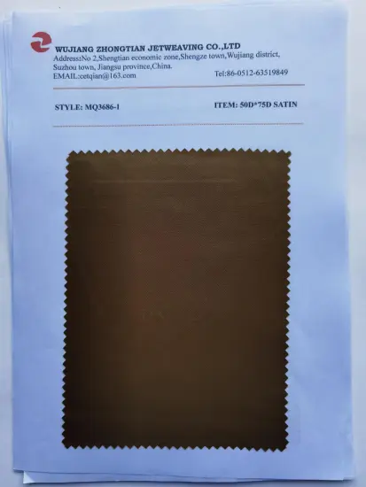 100% Polyester 50D*75D SATIN LINING