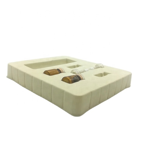 Custom design cosmetic blister PS flocking tray
