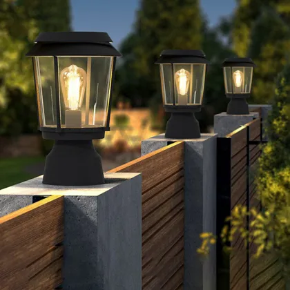 Energy Saving Retro Villa Courtyard Lighting: Garden Lamp Gate Decoration Outdoor Pillar Lights