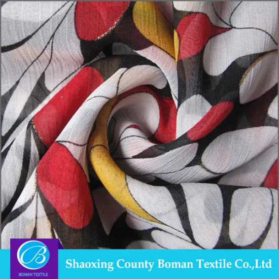 Fashion fabric supplier 2016 new Floral Woven 100 polyester crepe chiffon fabric