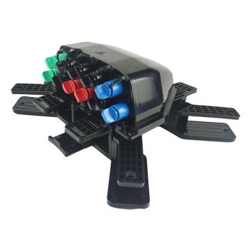 YUANDI 10-PORT 1X9 مربع غير متكافئ الألياف مع أنبوب مقاوم للانفجار ، طرفية ، وصندوق تقاطع لتطبيقات FTTH