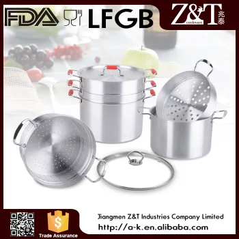 New product common aluminum steamer with glass lid in china