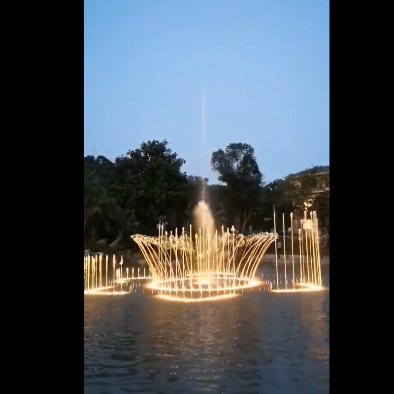 Yellow Program Controlled Fountain