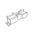 25x25 Square Tube Universal Joint with Rubber