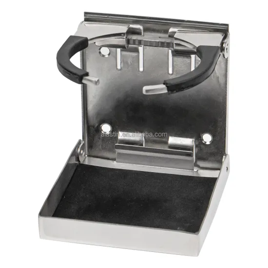 High Quality Stainless Steel Adjustable Drinks Bracket Folding Boat Marine Yacht Cup Holders