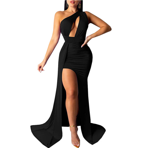 Women Sexy Elegant One Shoulder Evening Dress