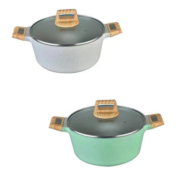Nicht-Stall-Sauce-Topf-Stempel Aluminium Keramik Granitbeschichtungsauflauf zum Kochen