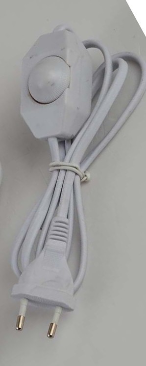 EU Power cord with plug with fabric cable