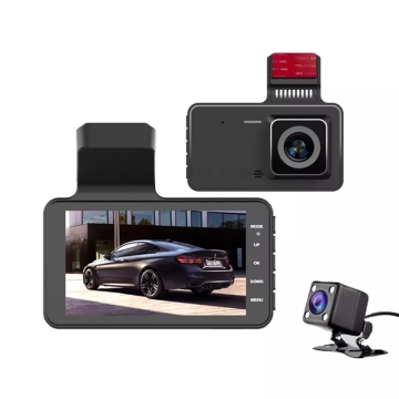 4 Inch Screen Dual Cam Mini Dash Camera with 170° Wide Angle Recording