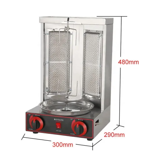 Large Capacity Portable Stainless Steel Rotisserie Grill for Roasting Meat