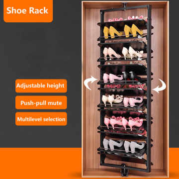 Build-In 360 Degree Rotating Shoe Rack for Wardrobe Storage