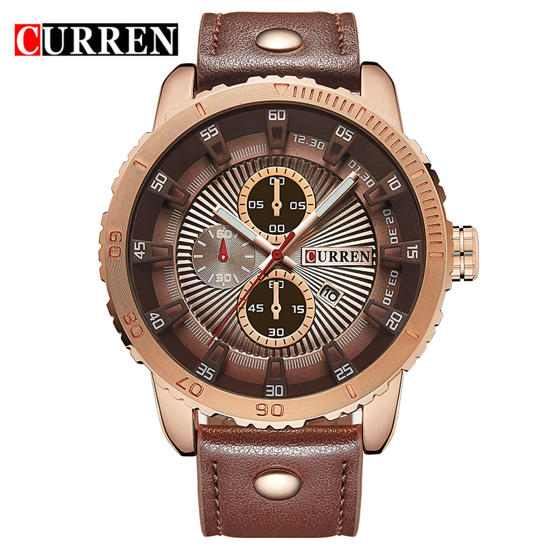 Luxury Leather Sport Wrist Watches Men 