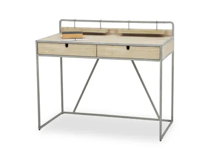 Hot on Amazon Corner Metal Computer Desk with Bookshelf
