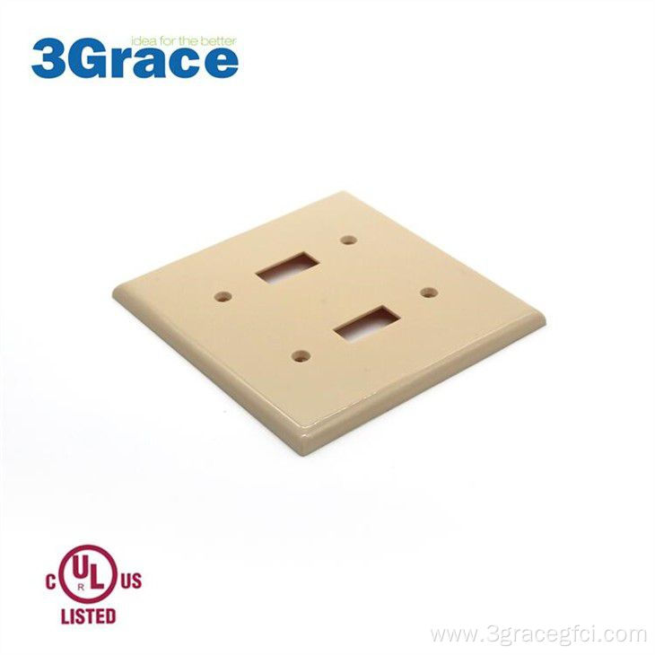 Electrical Decorative 2 Gang Switch Outlet Plate Cover,ivory