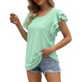 Casual Petal Sleeves blouse high quality t shirt